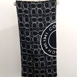 Coach scarf original coach tag attached brown vintage exc. condition 28x26